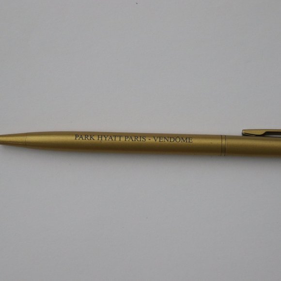 Park Hyatt Paris Vendome Luxury Hotel France Ball Point Golden Pen - Picture 2 of 2